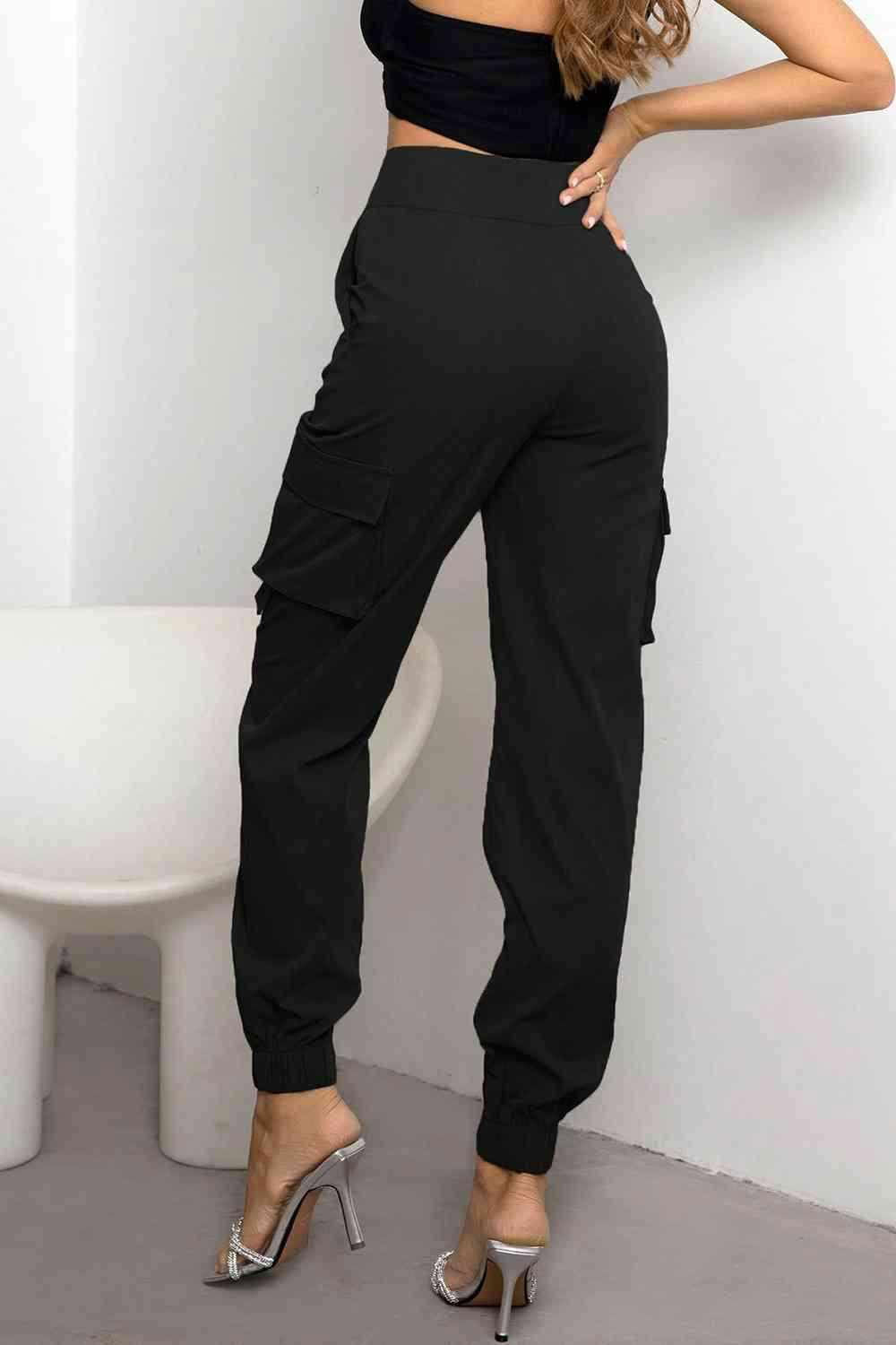 High Waist Cargo Pants - Vesteeto