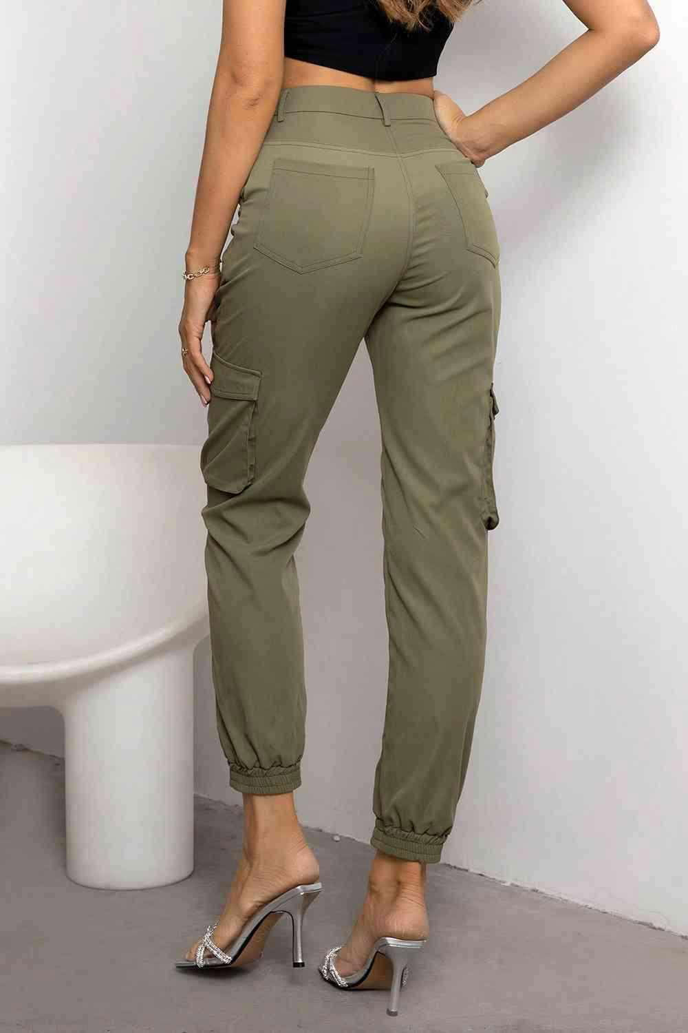 High Waist Cargo Pants - Vesteeto