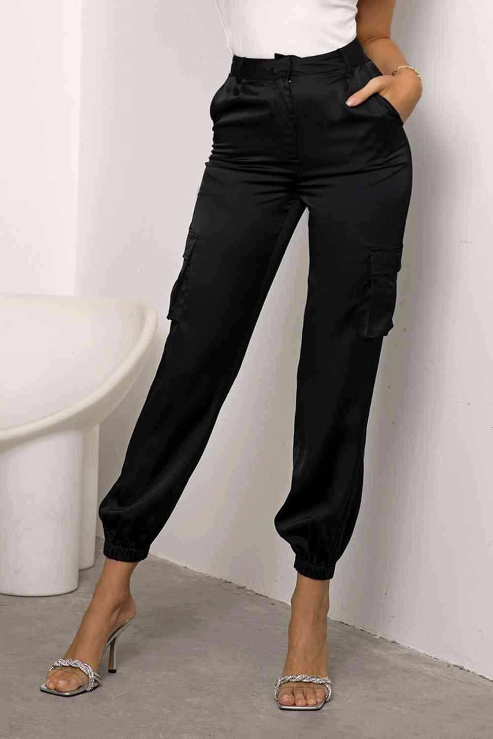 High Waist Pants with Pockets - Vesteeto