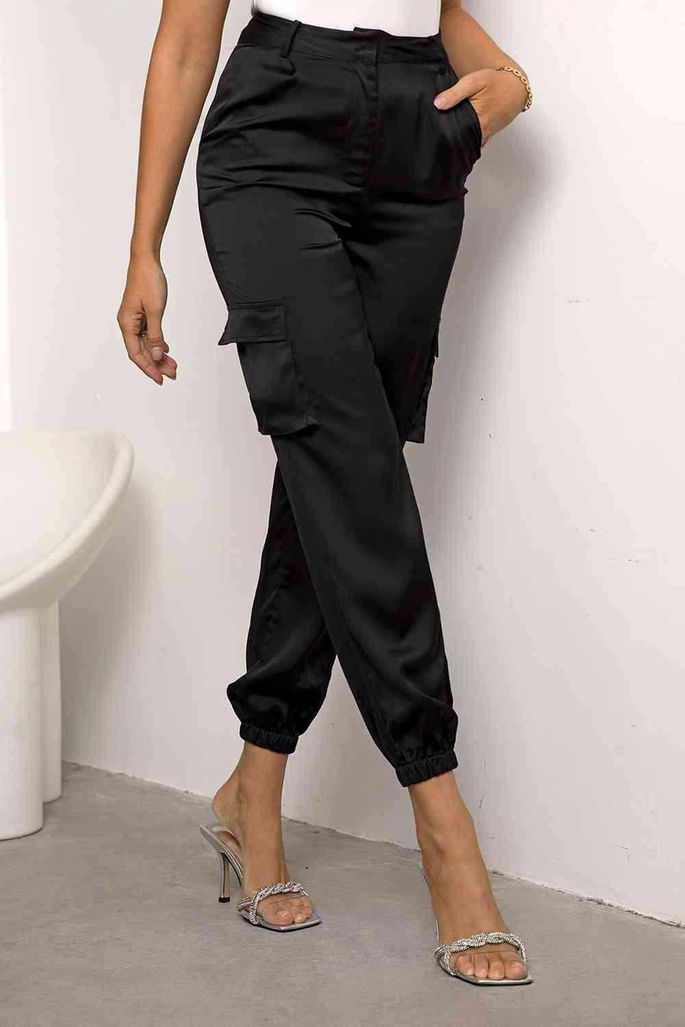 High Waist Pants with Pockets - Vesteeto