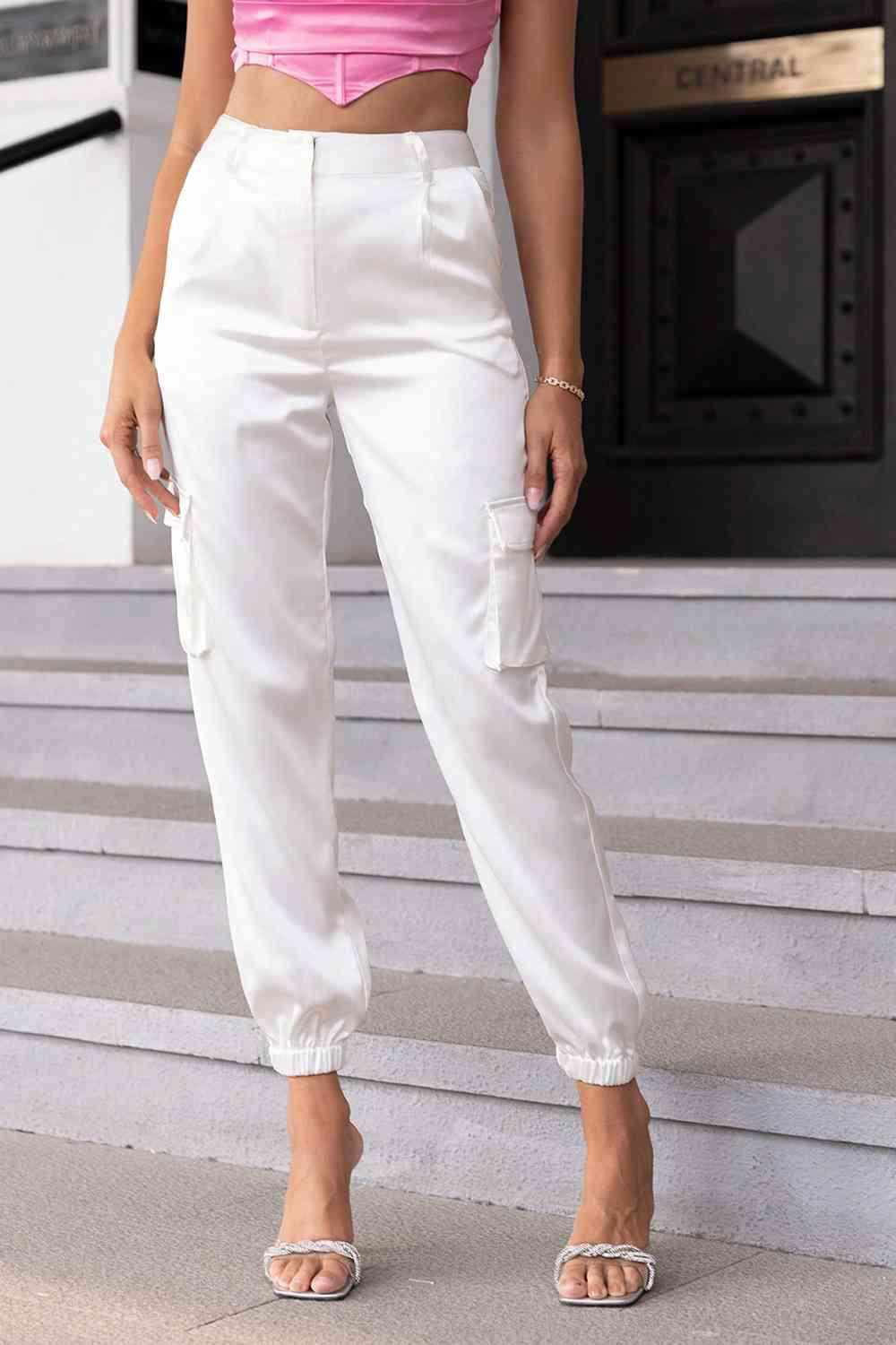 High Waist Pants with Pockets - Vesteeto