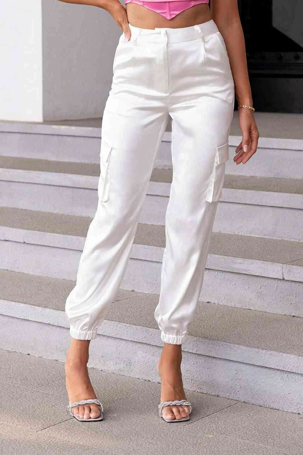 High Waist Pants with Pockets - Vesteeto