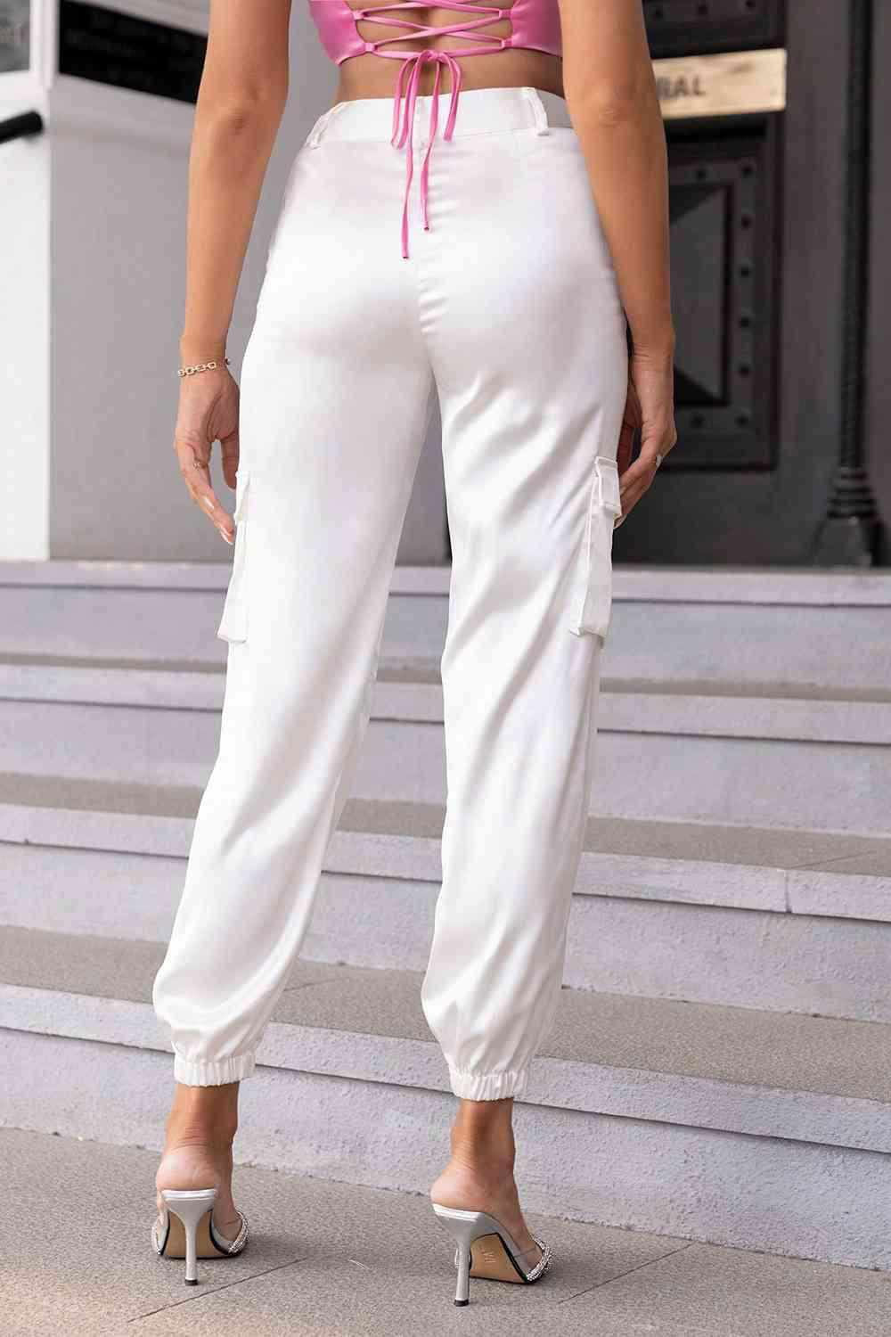 High Waist Pants with Pockets - Vesteeto