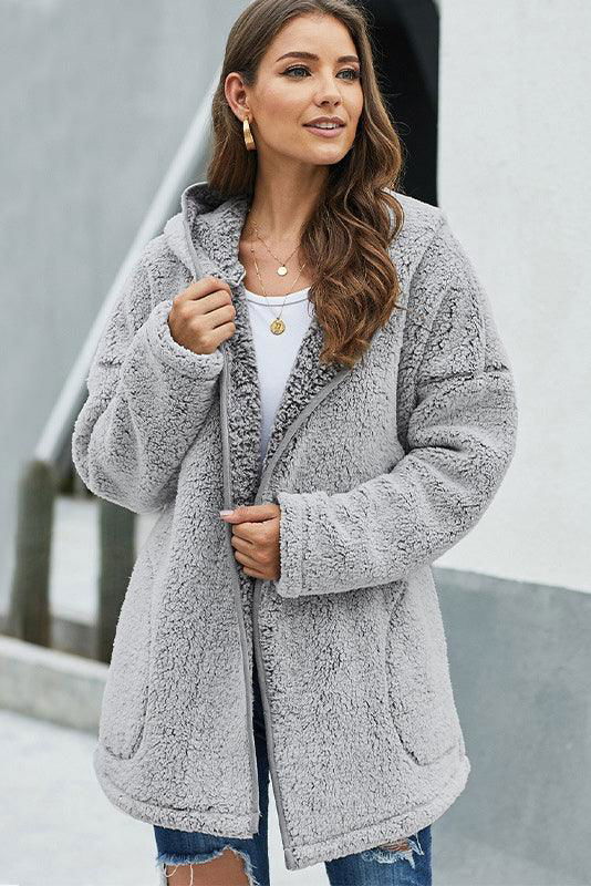 Hooded Teddy Coat - Vesteeto