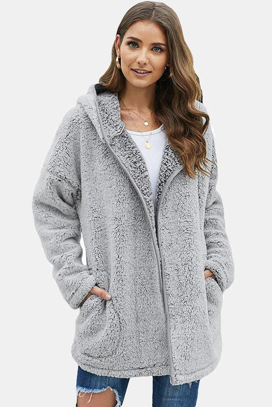 Hooded Teddy Coat - Vesteeto