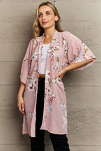 Justin Taylor Aurora Rose Floral Kimono - Vesteeto