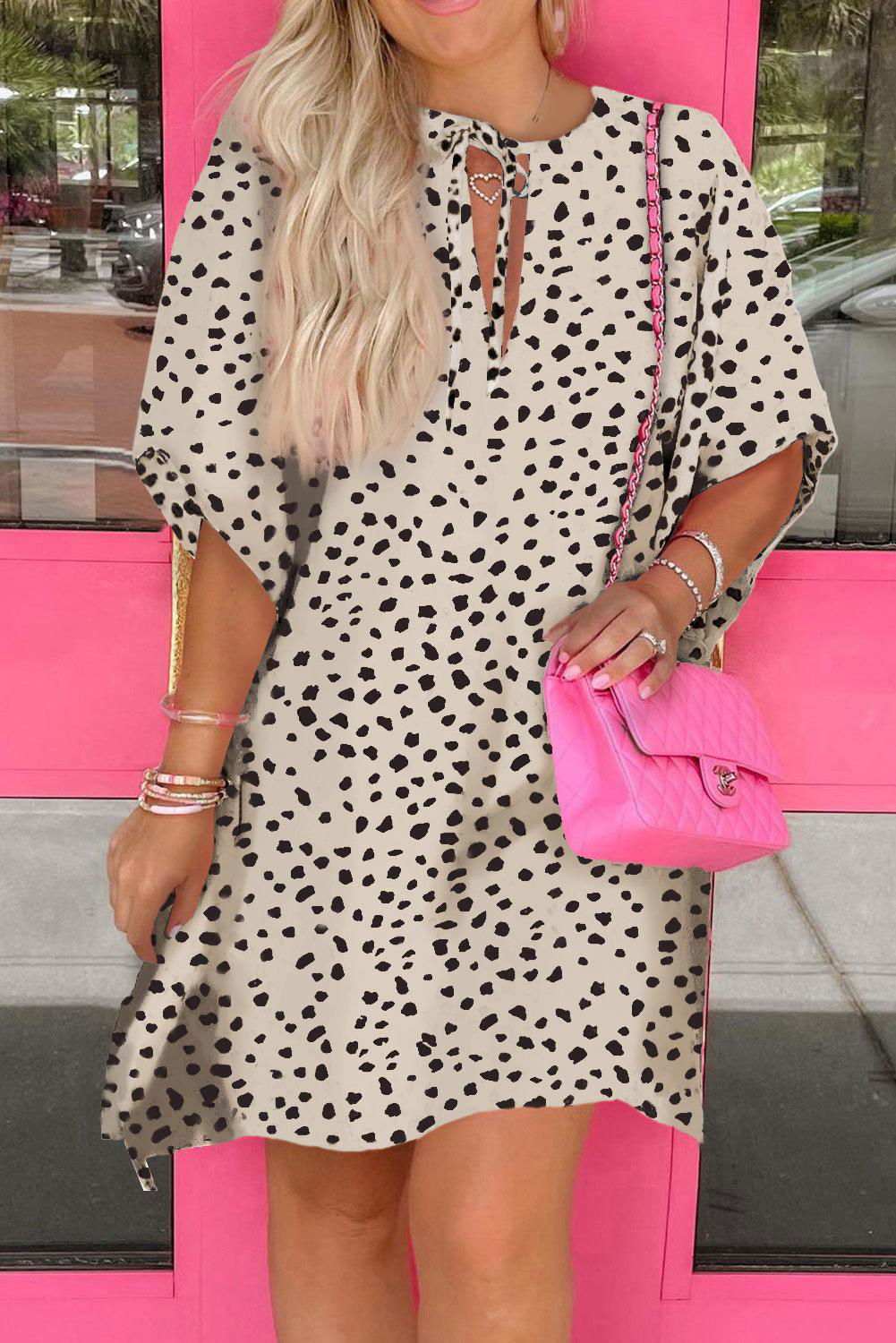 Keyhole Leopard Dress - Vesteeto