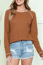 Mara Crewneck Long Sleeve Top - Vesteeto