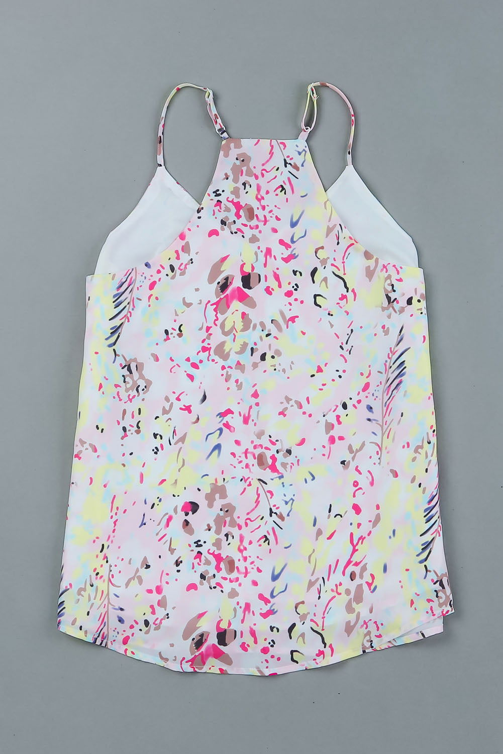 Multicolor Abstract Print Boho Spaghetti Strap Camisole - Vesteeto