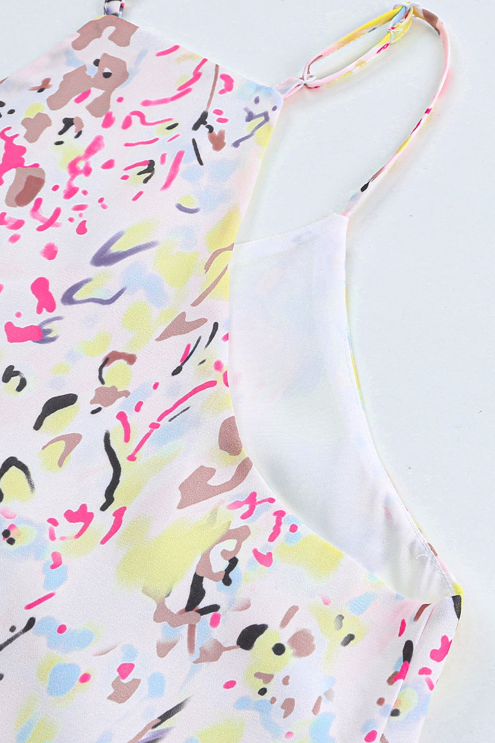 Multicolor Abstract Print Boho Spaghetti Strap Camisole - Vesteeto