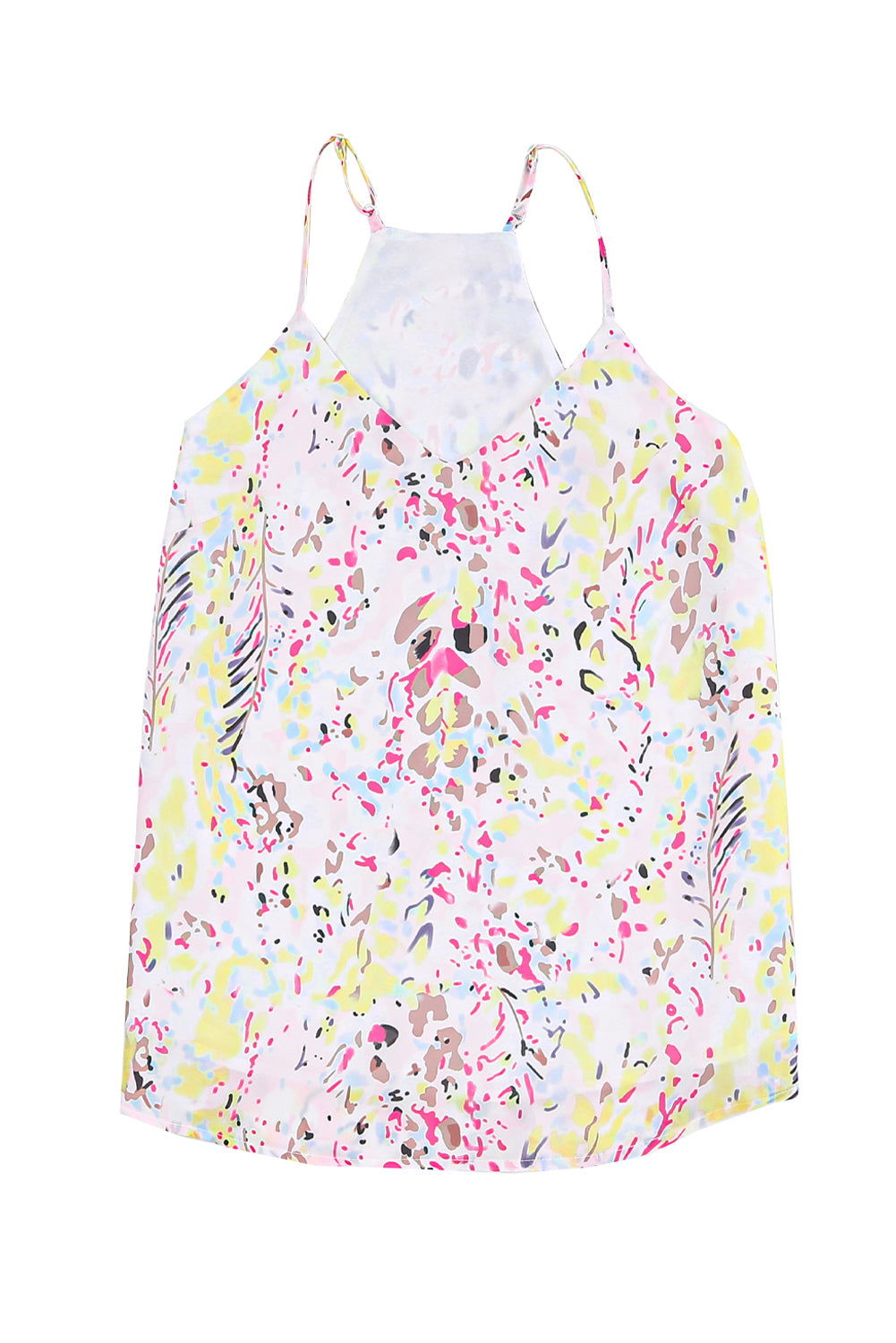 Multicolor Abstract Print Boho Spaghetti Strap Camisole - Vesteeto