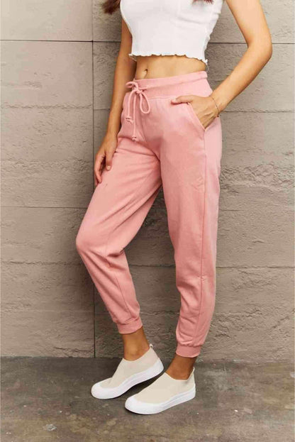 Ninexis Full Size Tie Waist Long Sweatpants - Vesteeto