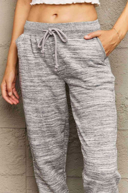 Ninexis Full Size Tie Waist Long Sweatpants - Vesteeto