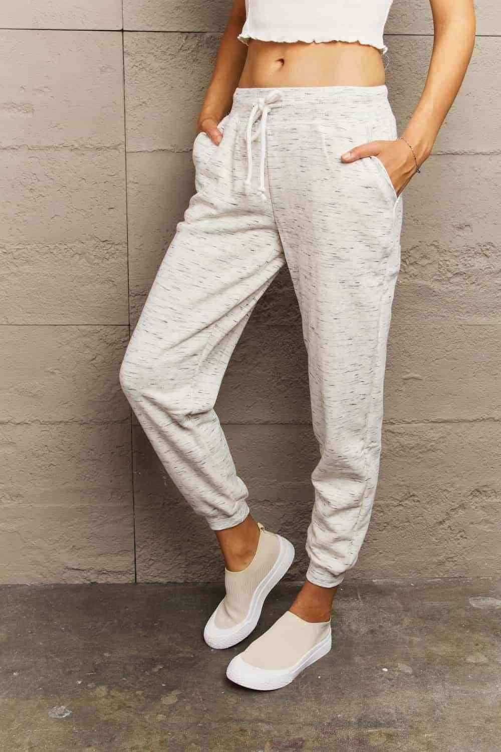 Ninexis Full Size Tie Waist Long Sweatpants - Vesteeto