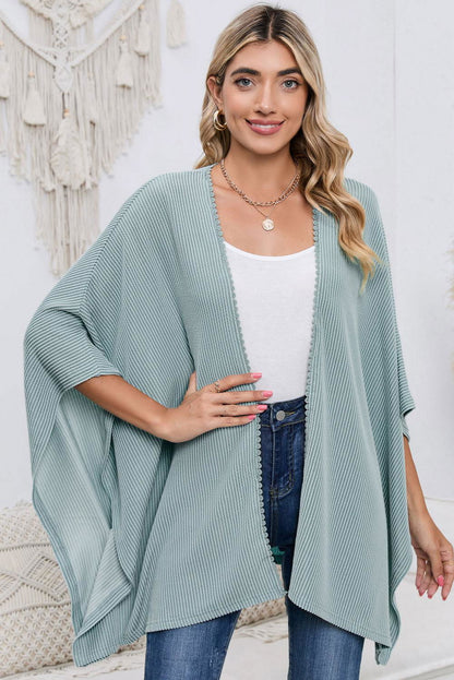 Open Front Dolman Sleeve Cardigan - Vesteeto