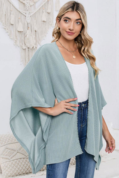 Open Front Dolman Sleeve Cardigan - Vesteeto