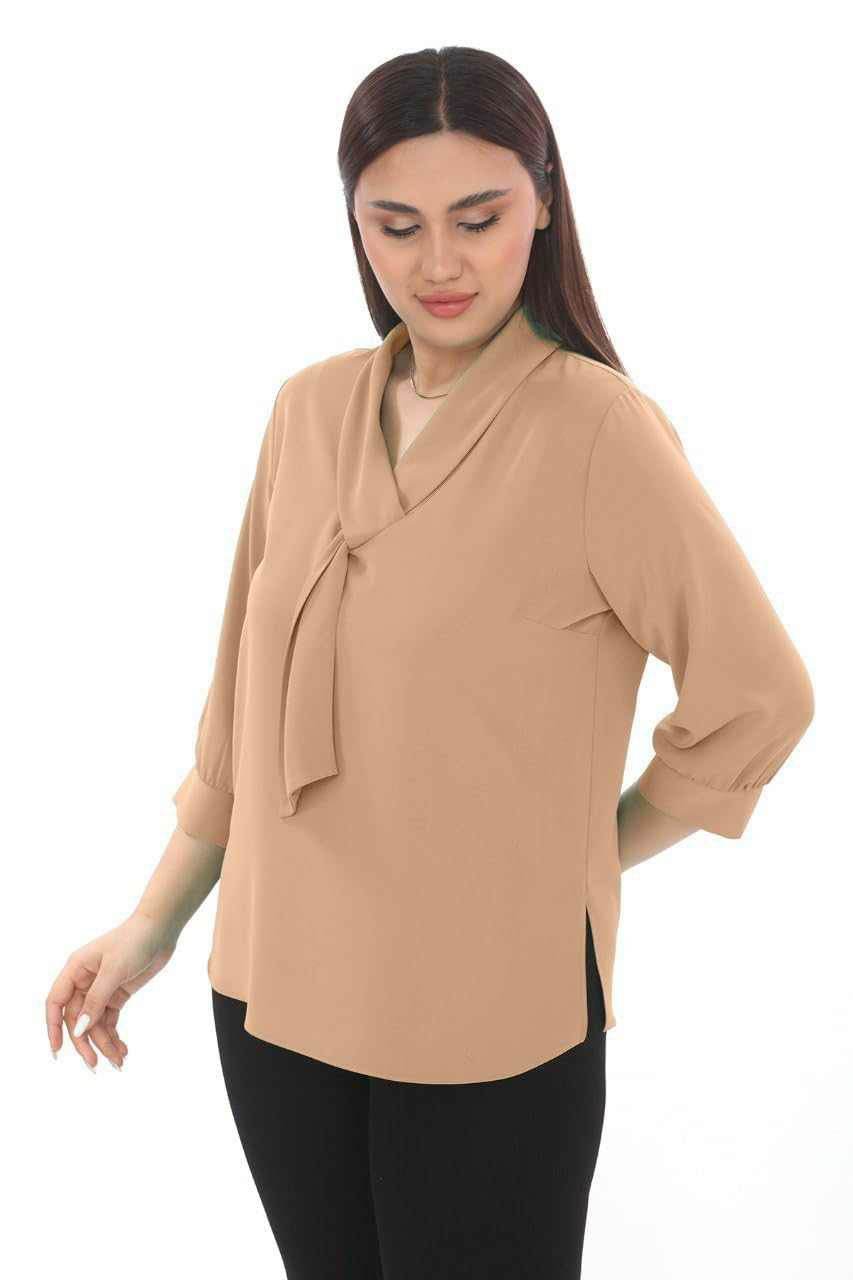 Plus Size Blouse Dressy Office Work Womens Tops 