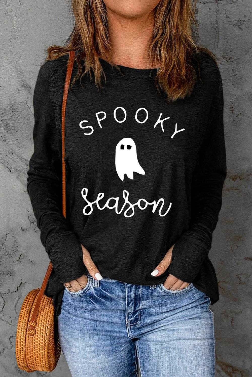 SPOOKY SEASON Graphic Long Sleeve T-Shirt 