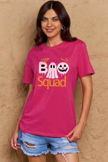 Simply Love Full Size BOO SQUAD Graphic Cotton T-Shirt - Vesteeto