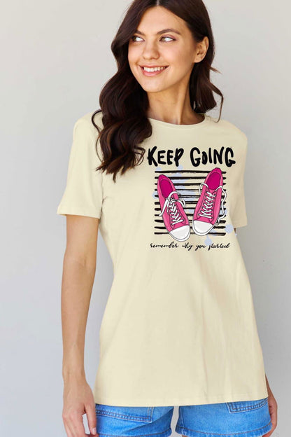 Simply Love Full Size Shoes Graphic Cotton T-Shirt - Vesteeto