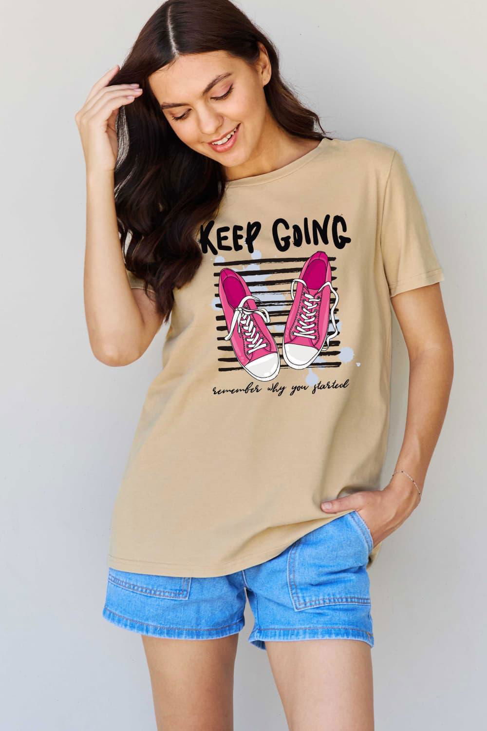 Simply Love Full Size Shoes Graphic Cotton T-Shirt - Vesteeto