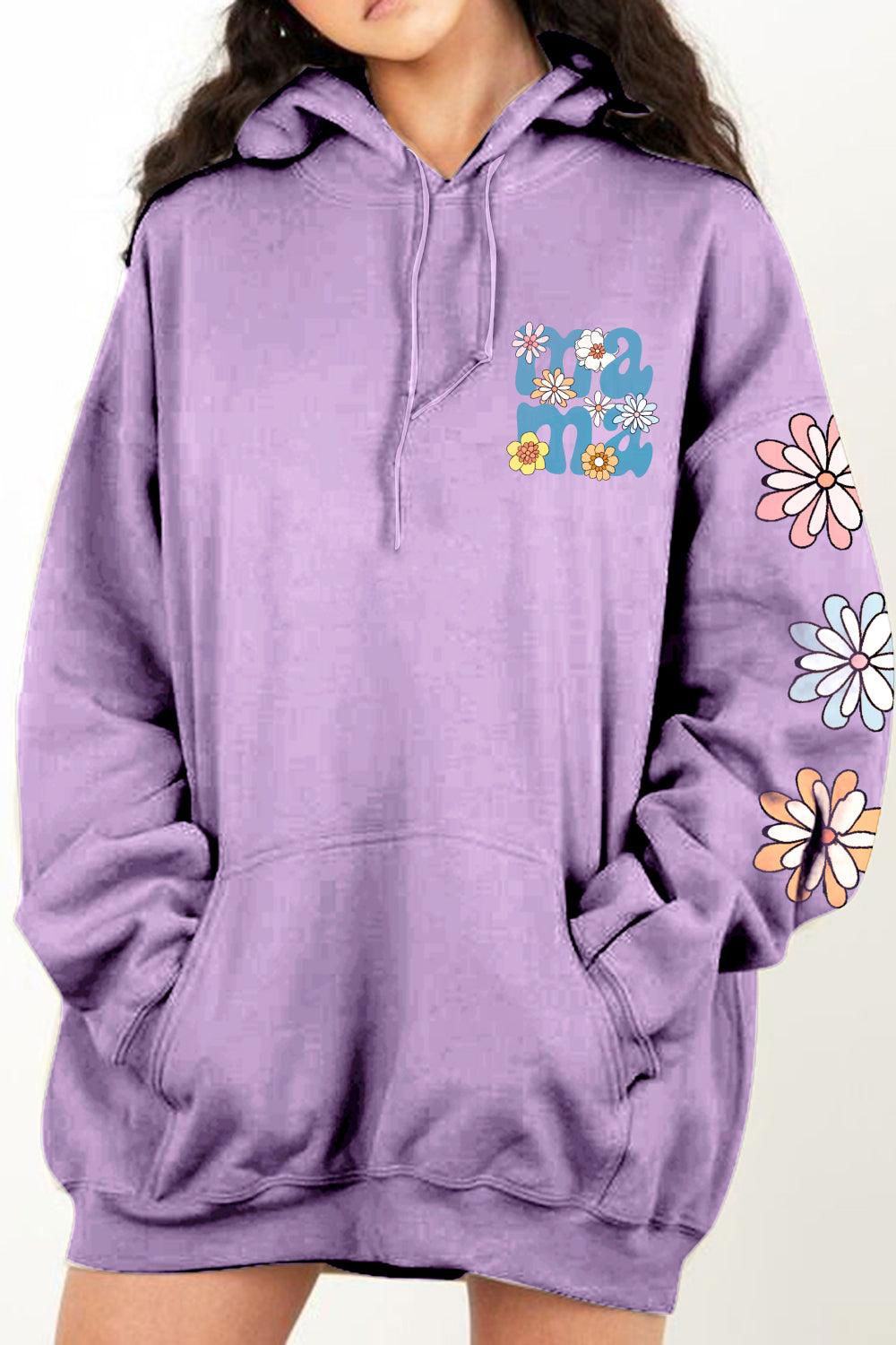 Simply Love Simply Love Full Size MAMA Graphic Dropped Shoulder Hoodie - Vesteeto