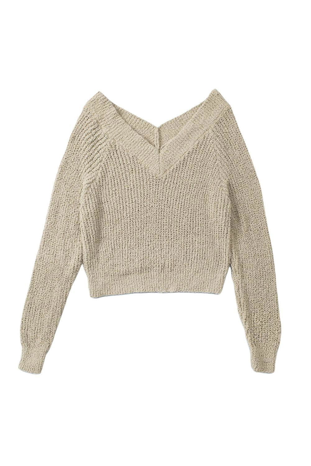 Simply V Neck Sweater - Vesteeto