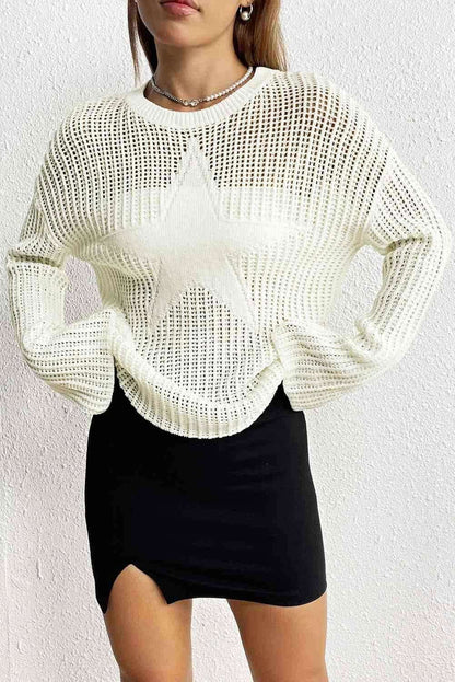 Star Rib-Knit Sweater 