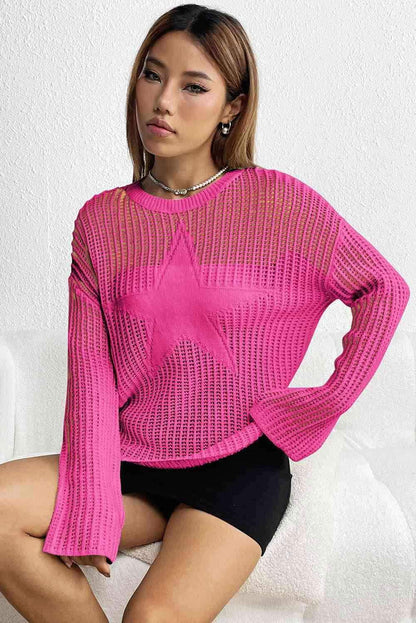 Star Rib-Knit Sweater 