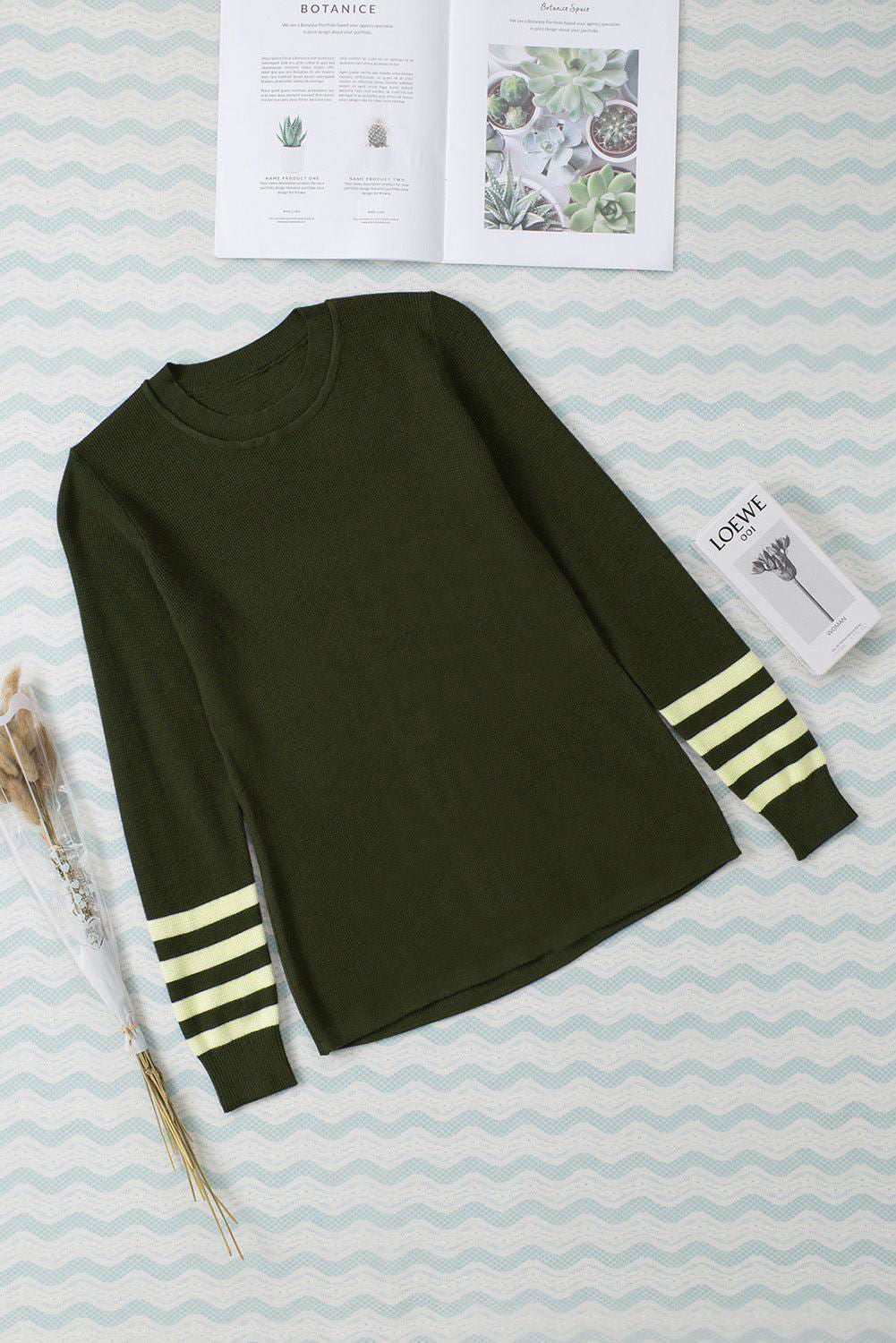 Striped Knit Sweater 