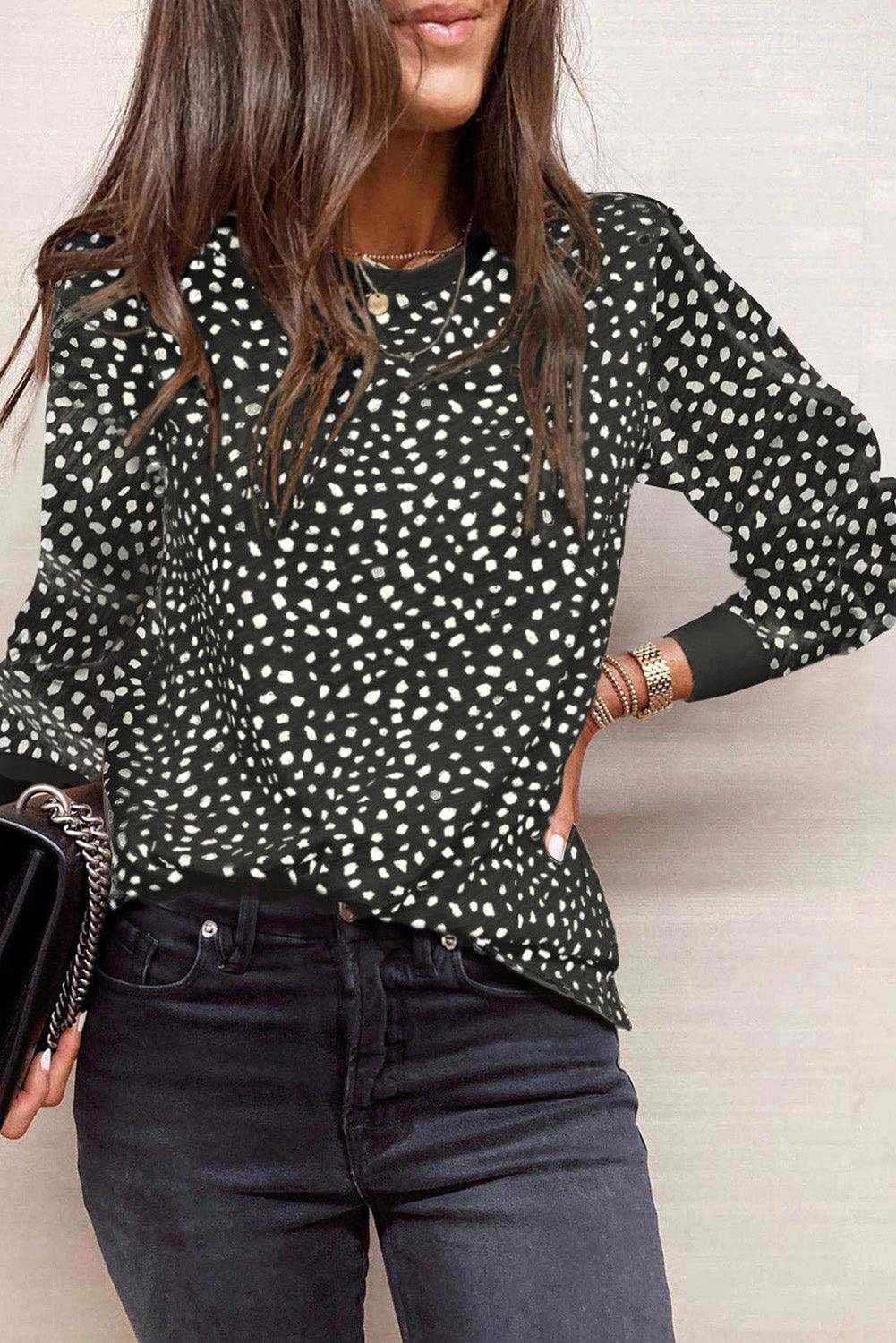 The Spotted Long Sleeve Top 