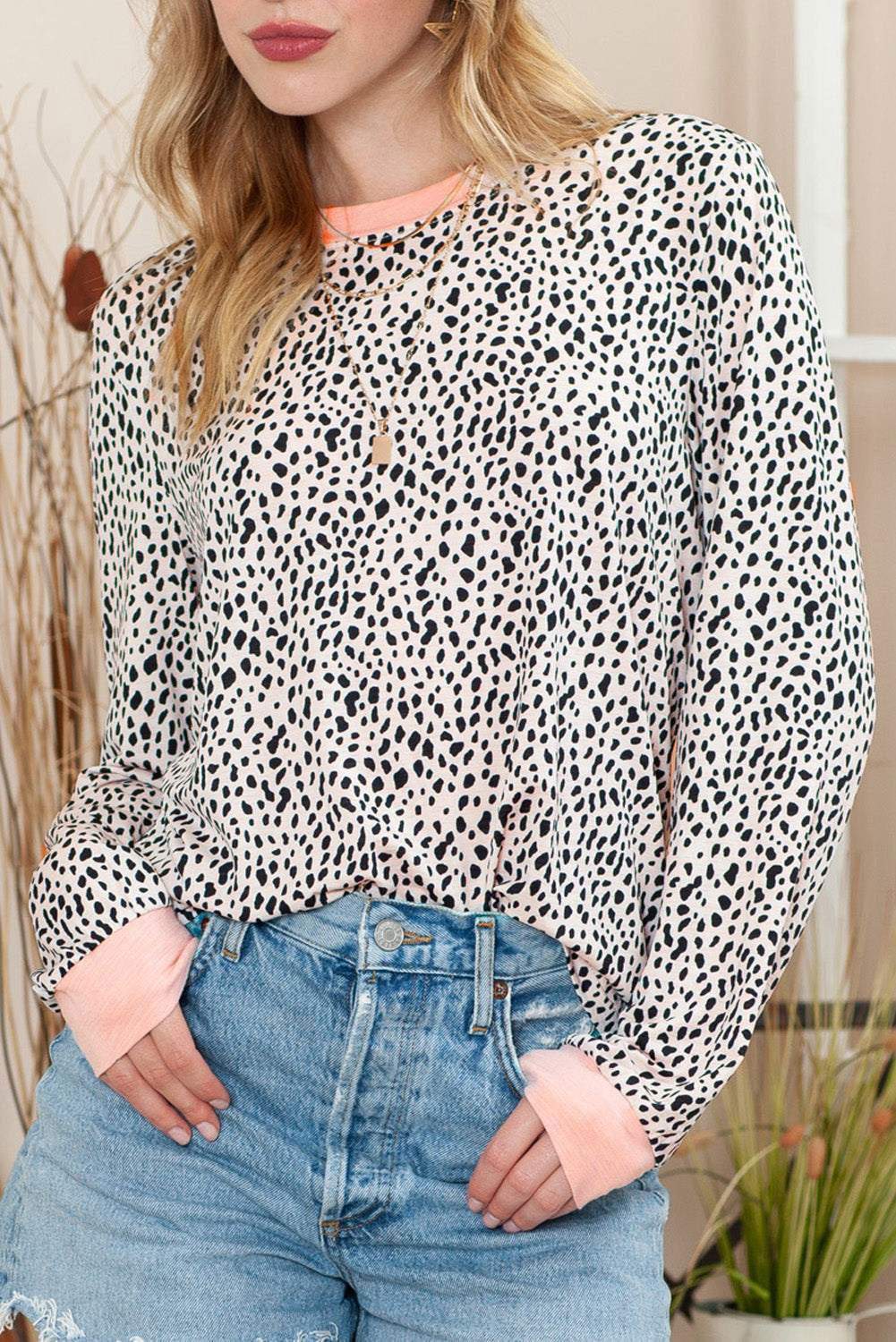 The Spotted Long Sleeve Top 