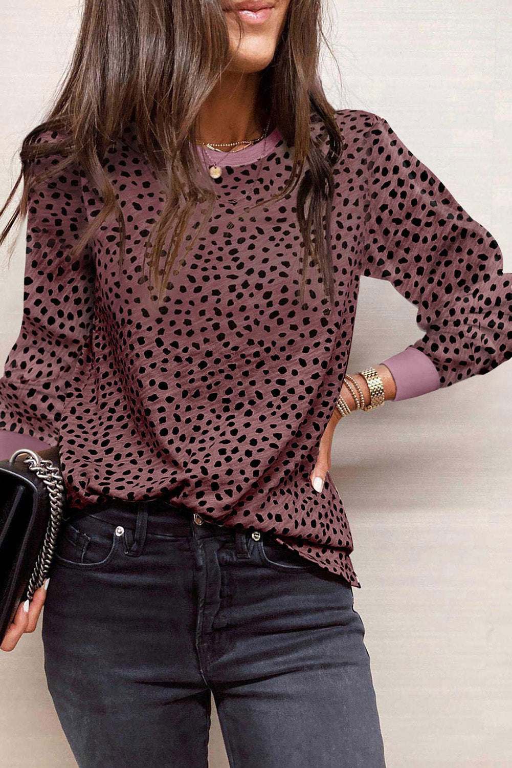 The Spotted Long Sleeve Top 