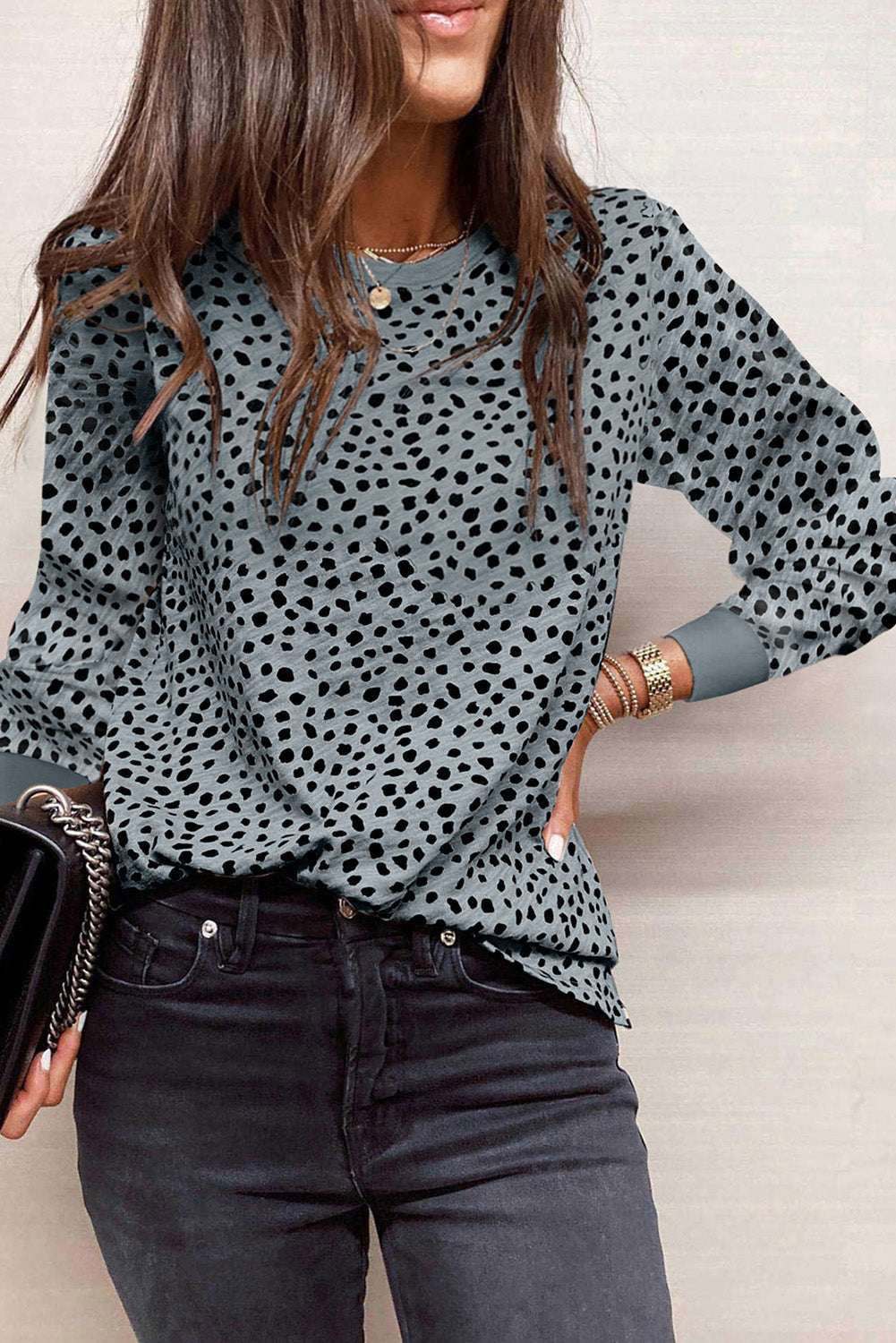 The Spotted Long Sleeve Top 