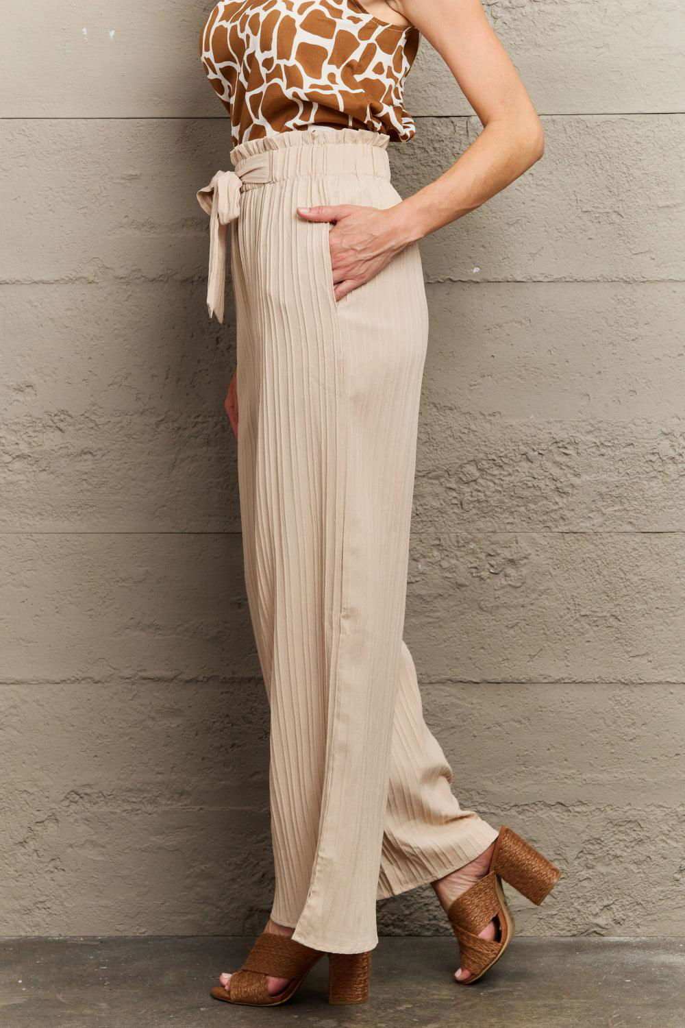 Tie Waist Long Pants 