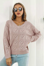 V-Neck Drop Shoulder Sweater 