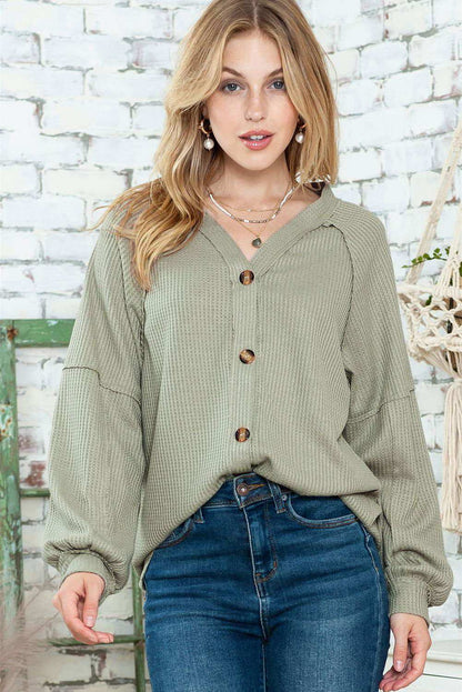 Waffle Knit Cardigan 