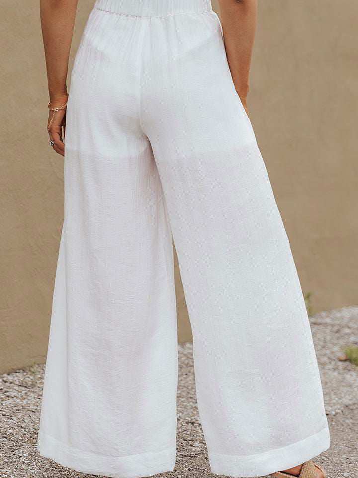 Wide Leg Buttoned Pants 