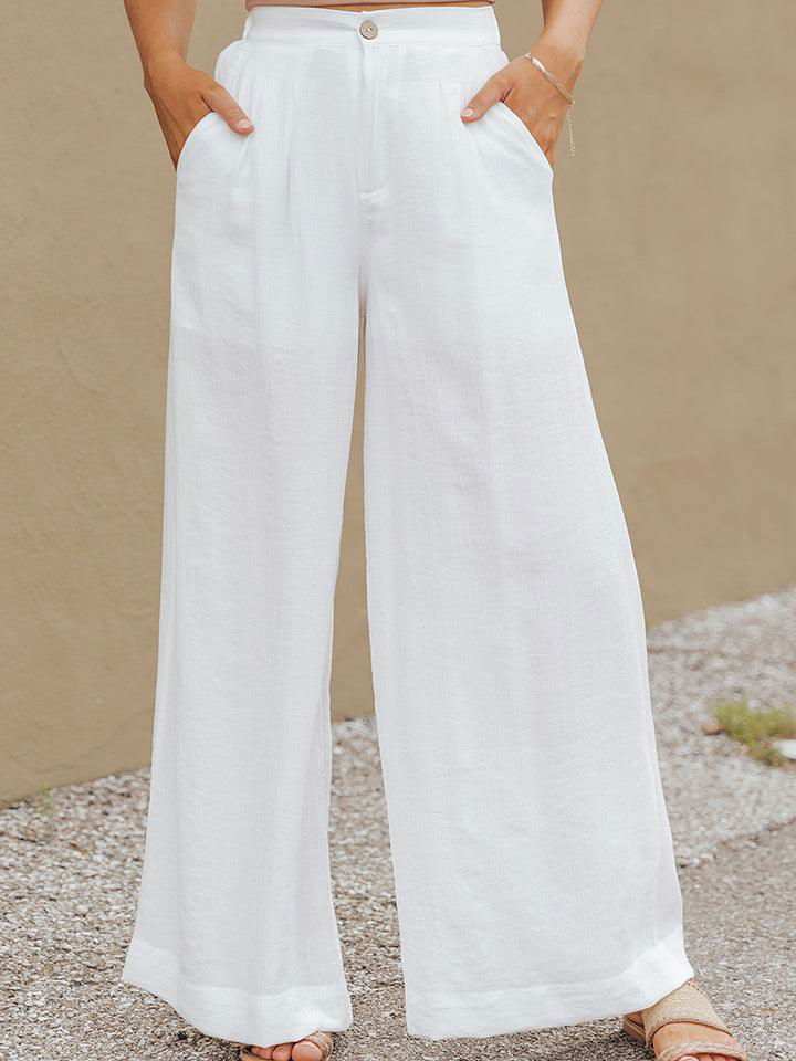 Wide Leg Buttoned Pants 