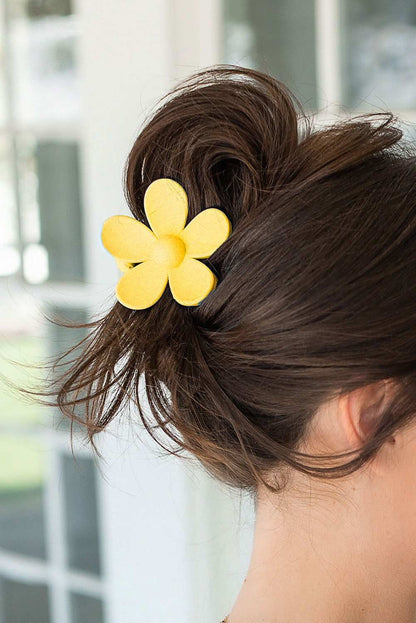 Yellow Flower Small Hair Claw Clip 