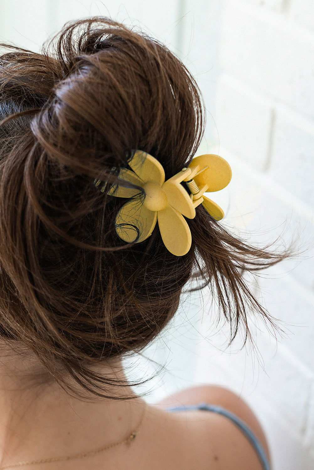 Yellow Flower Small Hair Claw Clip 