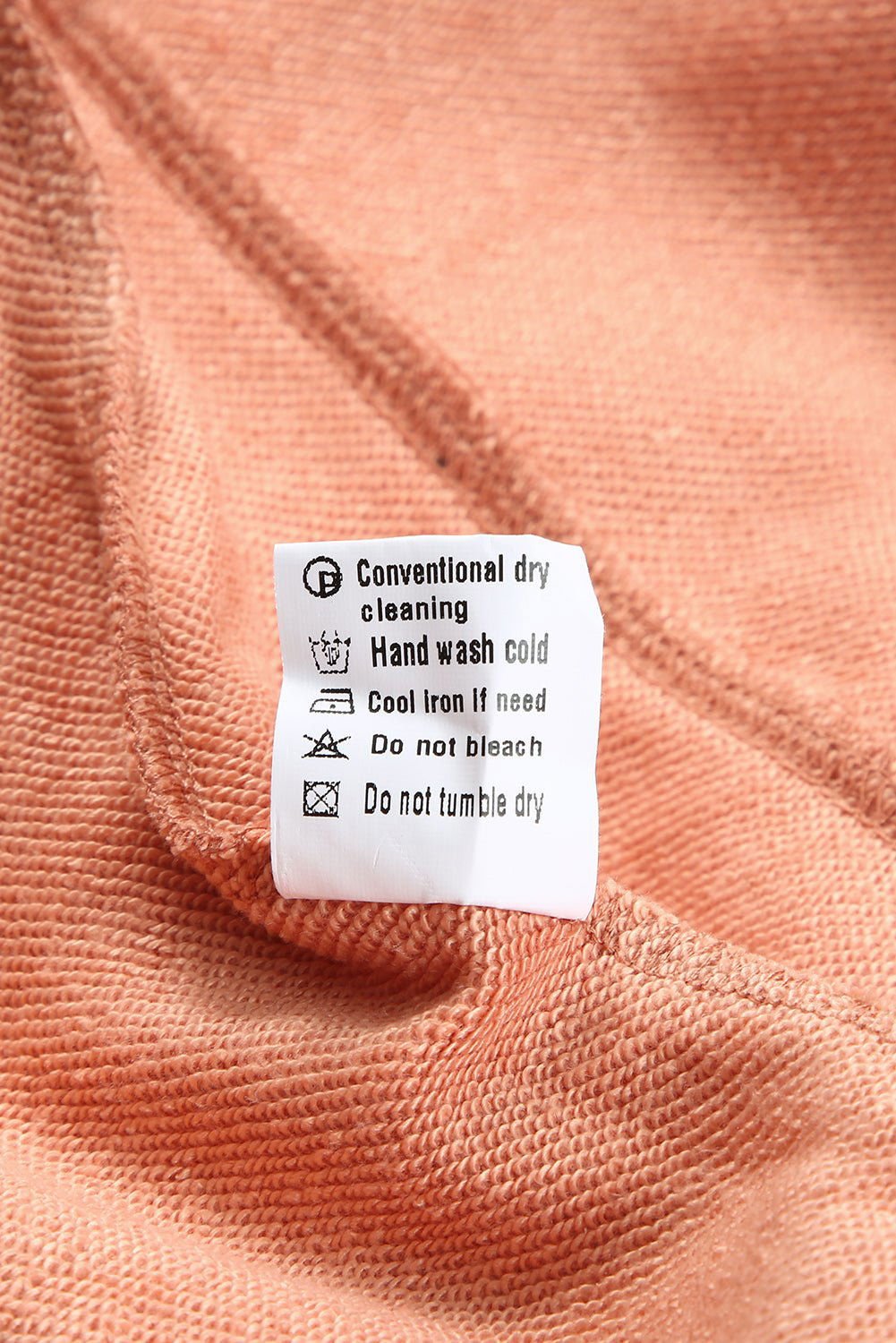 Apricot Basic Kangaroo Pocket Pullover Sweatshirt - Vesteeto