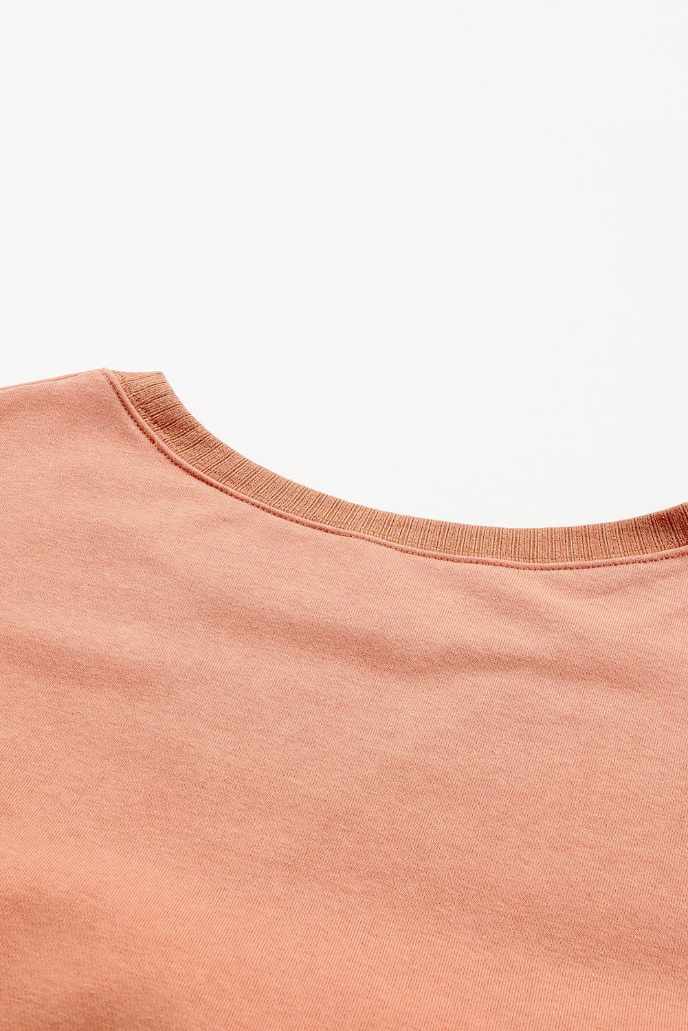 Apricot Basic Kangaroo Pocket Pullover Sweatshirt - Vesteeto