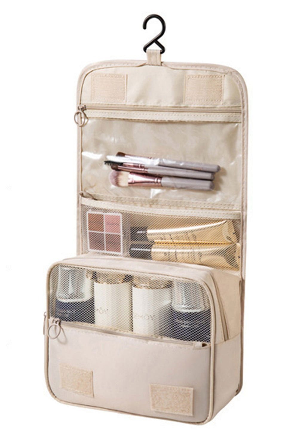 Apricot Multi - functional Make Up Organizer Travel Toiletry Bag - Vesteeto