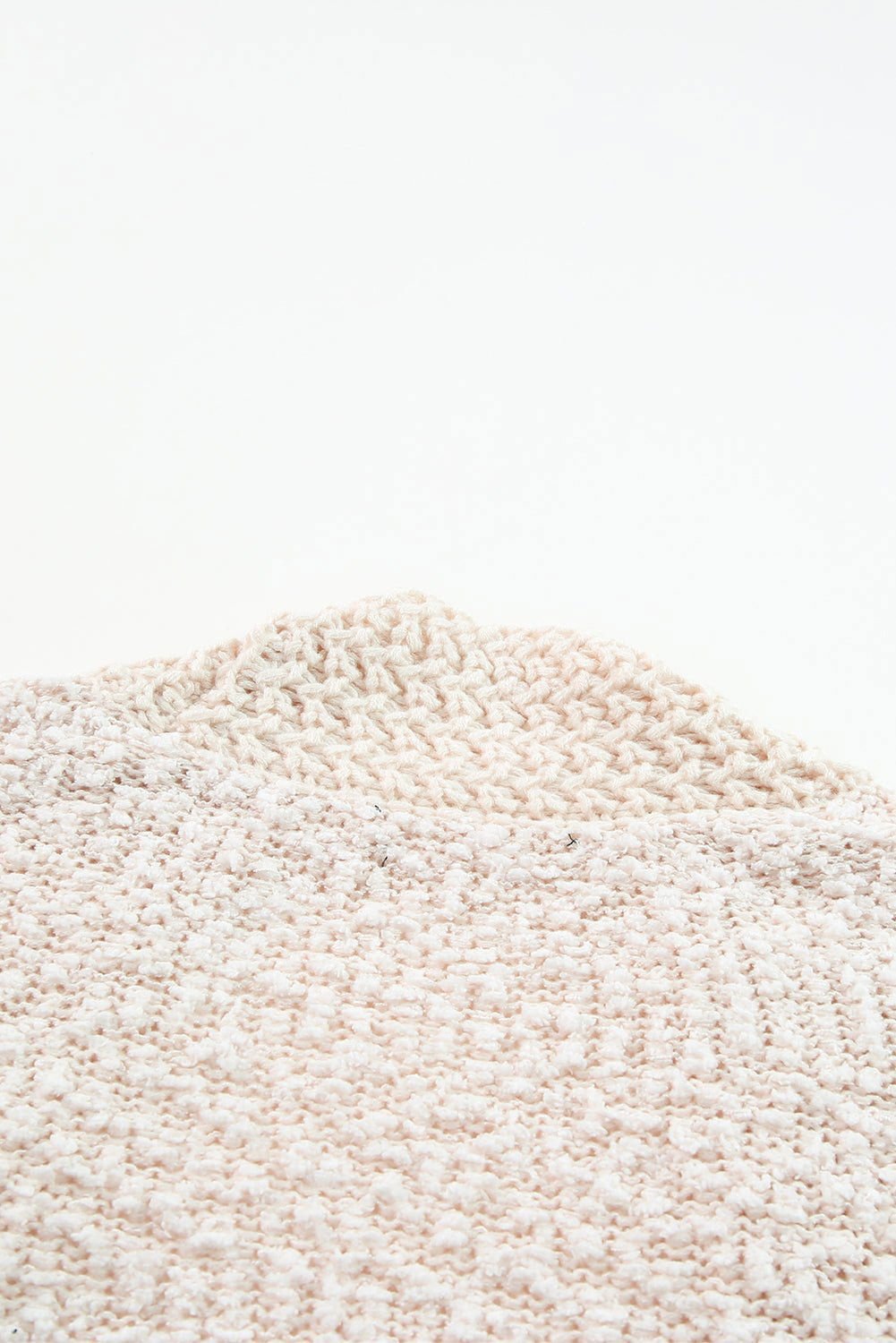 Apricot Popcorn Knit Open Front Cardigan - Vesteeto