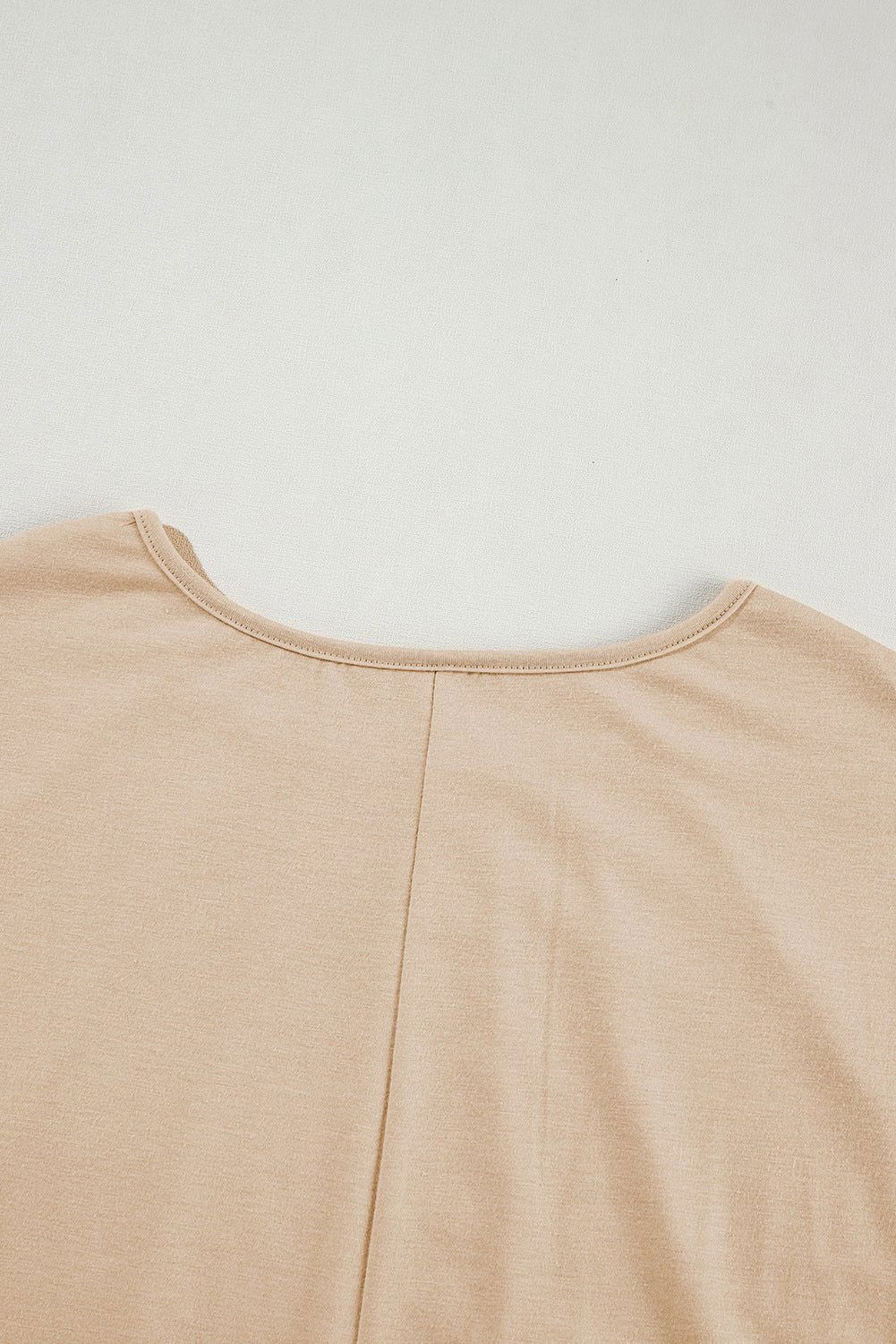 Apricot Solid Color Smocked Cuffs Dolman Blouse - Vesteeto