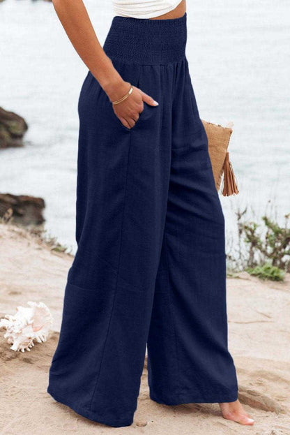 Waistband Wide Leg Pants 