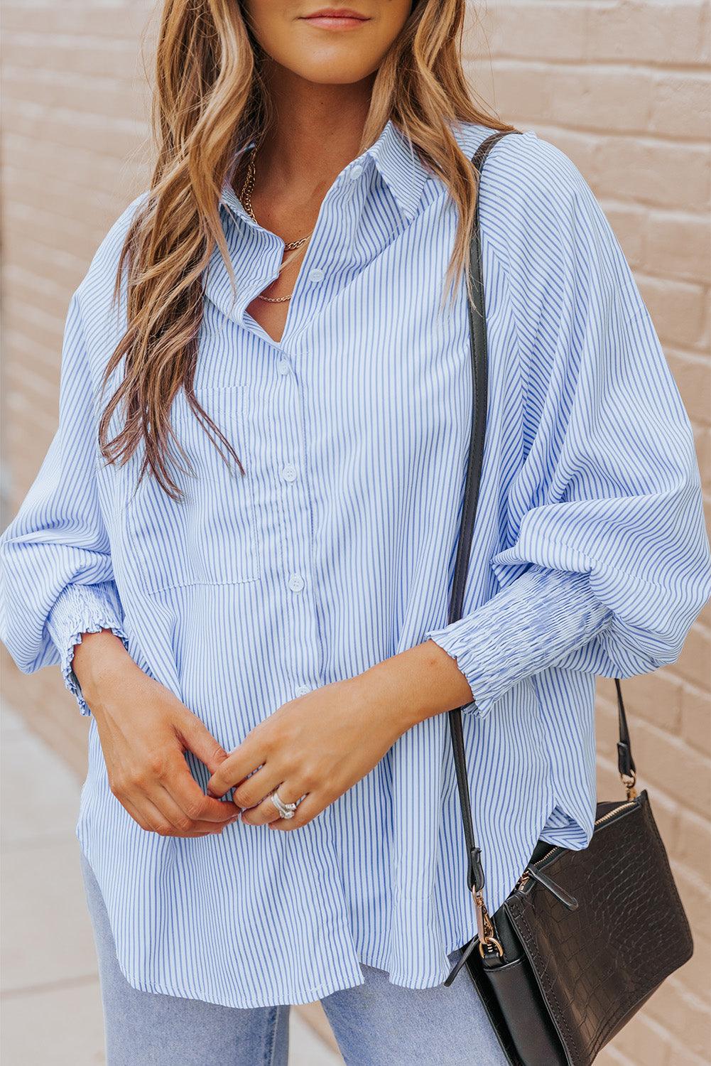 The Shirred Cuffs Shirt - Vesteeto