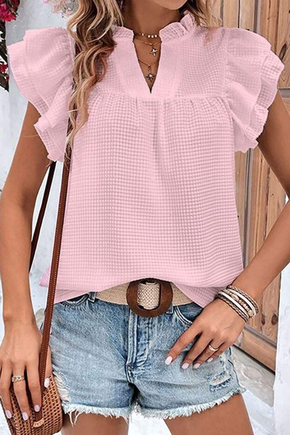 Basic Ruffles Blouse - Vesteeto