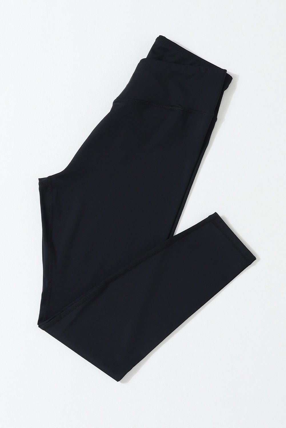 Black Arched Waist Seamless Active Leggings - Vesteeto